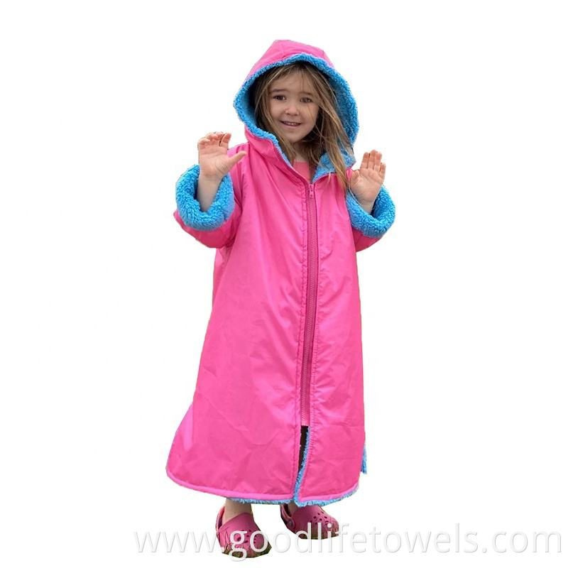 Kids Dry Changing Surf Swim Parka Robe